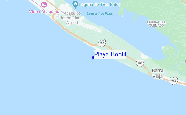 Playa Bonfil location map