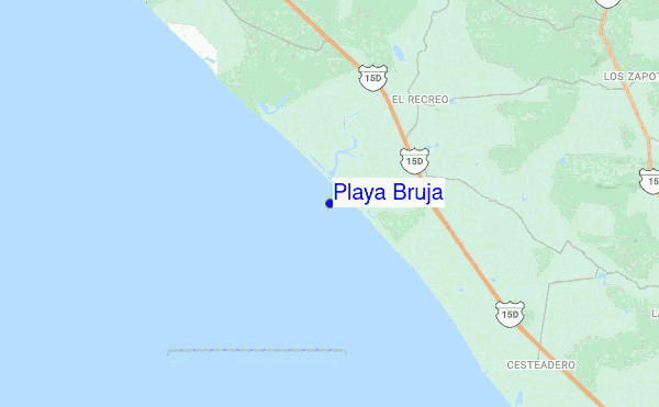 Playa Bruja location map