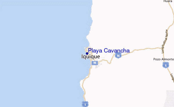 Playa Cavancha Location Map