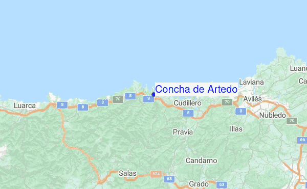 Concha de Artedo Location Map