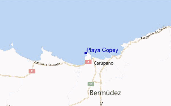 Playa Copey location map