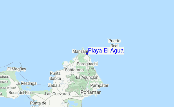 Playa El Agua Location Map
