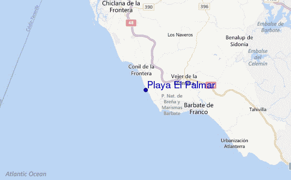 Playa El Palmar Location Map