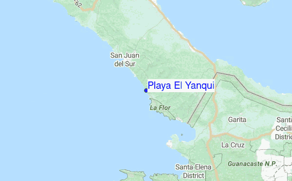 Playa El Yanqui Location Map