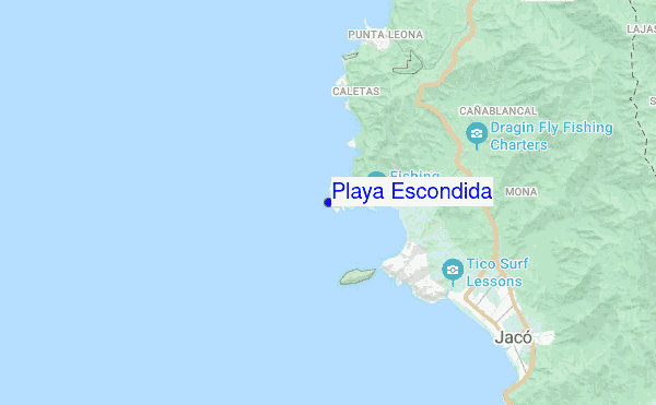 Playa Escondida location map