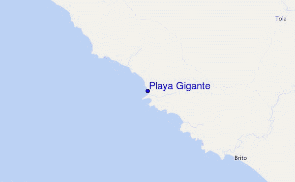 Playa Gigante location map