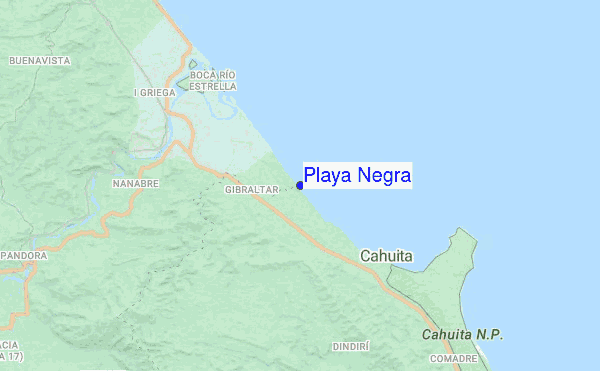 Playa Negra location map