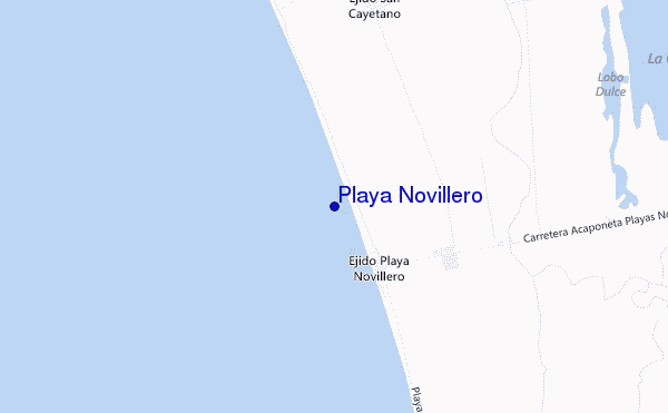 Playa Novillero location map