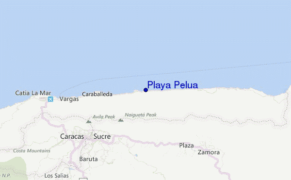Playa Pelua Location Map