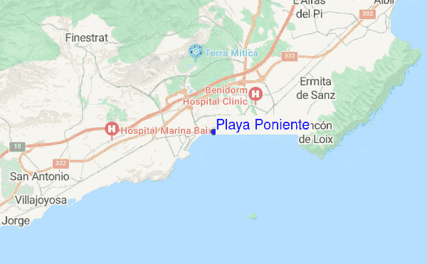 Playa Poniente location map