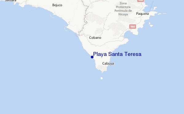 Playa Santa Teresa Location Map