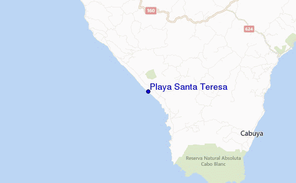 Playa Santa Teresa location map