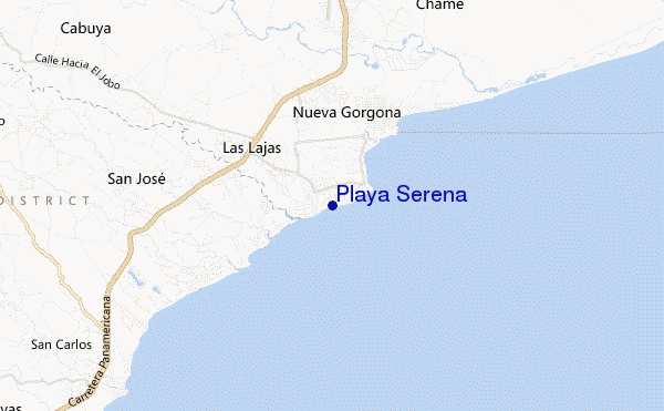 Playa Serena location map