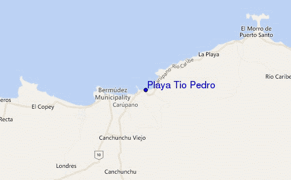 Playa Tío Pedro location map