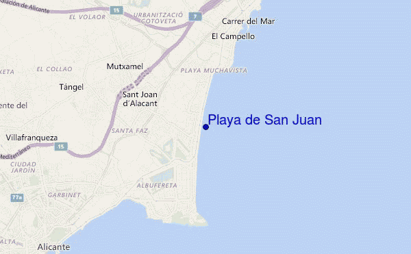 Playa de San Juan location map