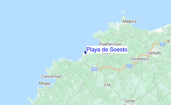 Playa de Soesto Location Map