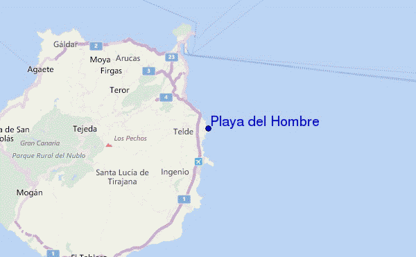 Playa del Hombre Location Map