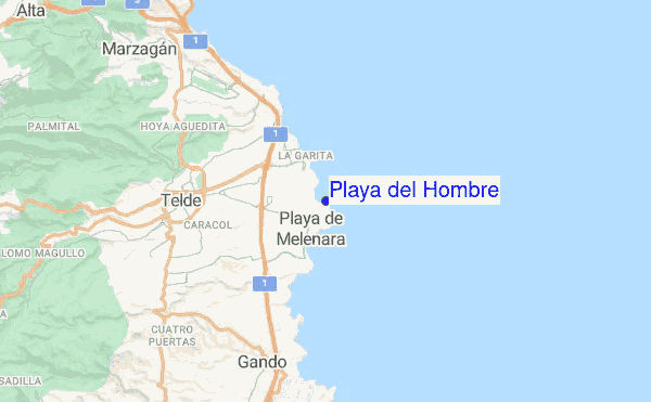 Playa del Hombre location map