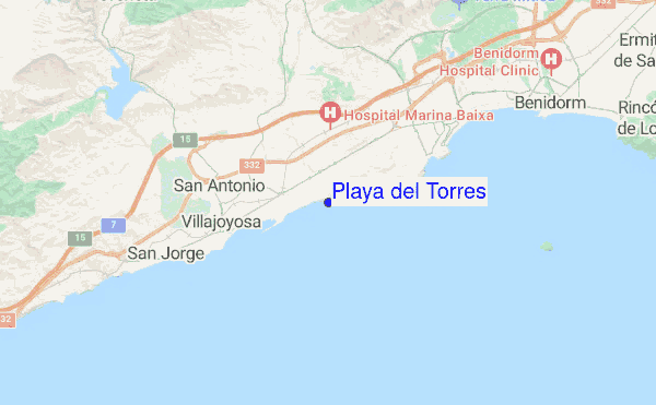 Playa del Torres location map