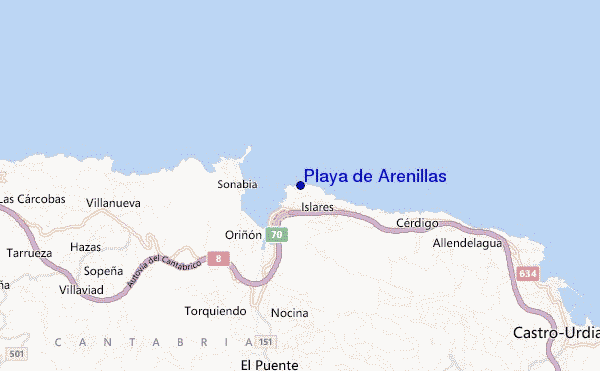 Playa de Arenillas location map