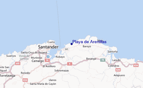 Playa de Arenillas Location Map
