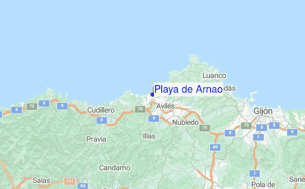 Playa de Arnao Location Map