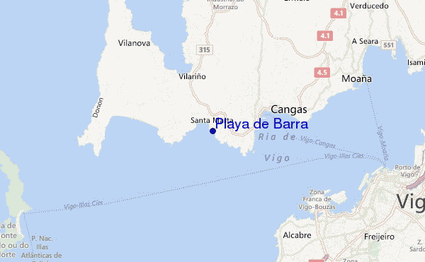 Playa de Barra location map