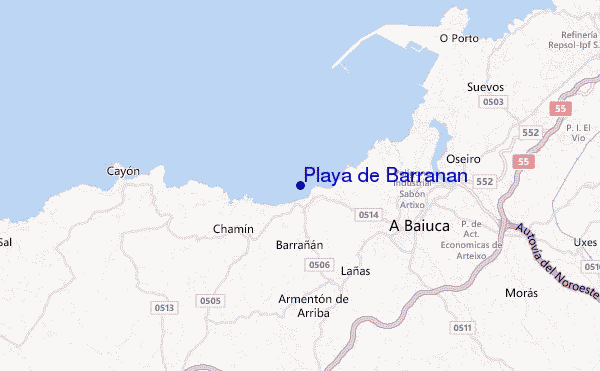 Playa de Barranan location map
