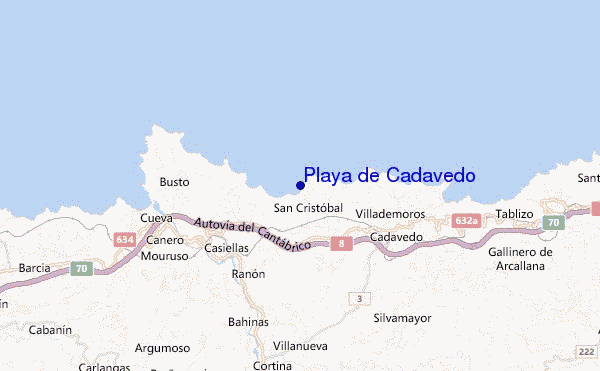 Playa de Cadavedo location map