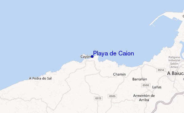 Playa de Caion location map