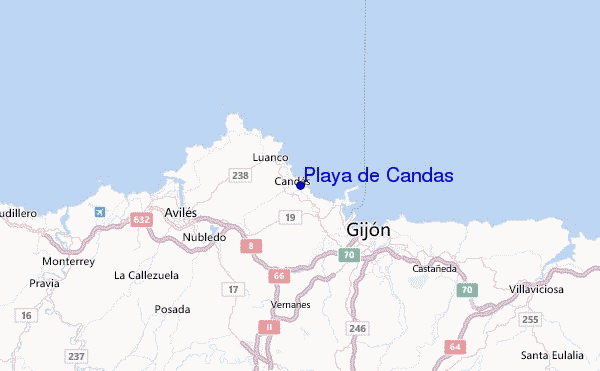 Playa de Candas Location Map