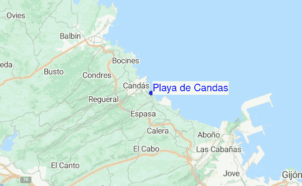 Playa de Candas location map