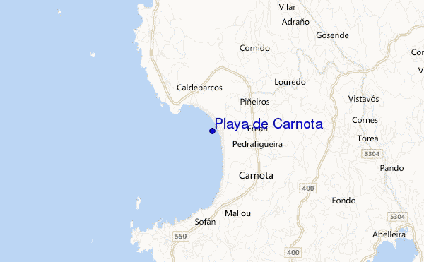 Playa de Carnota location map