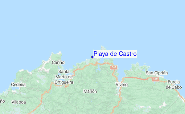 Playa de Castro Location Map