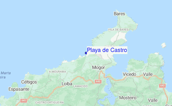 Playa de Castro location map