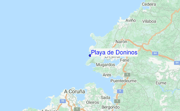 Playa de Doninos Location Map