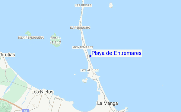 Playa de Entremares location map