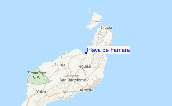 Playa de Famara Location Map