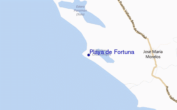 Playa de Fortuna location map