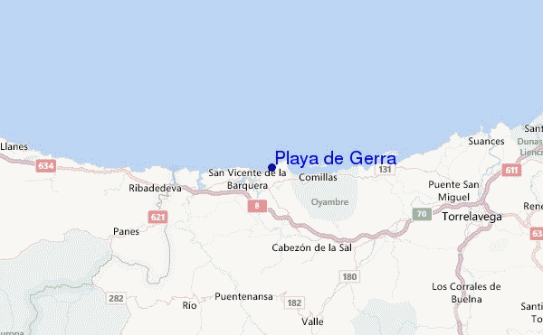 Playa de Gerra Location Map