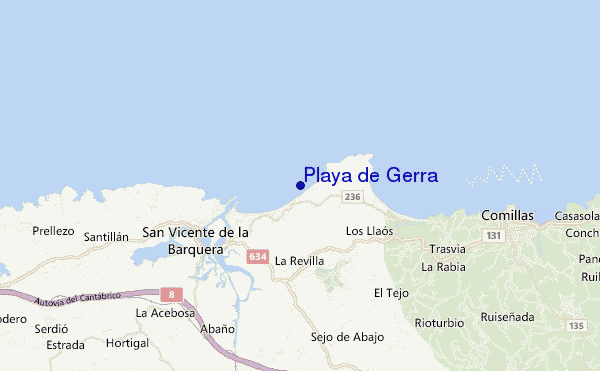 Playa de Gerra location map