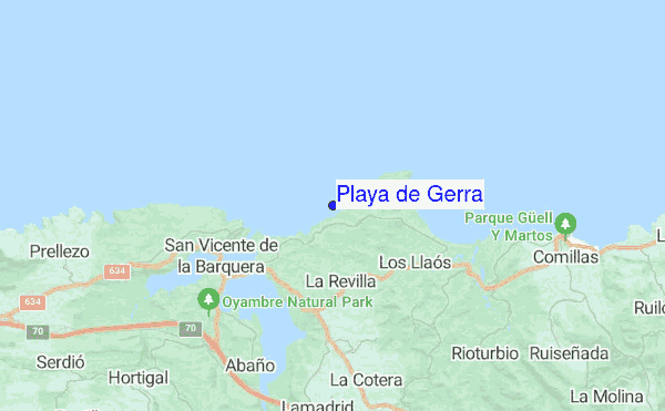 Playa de Gerra location map