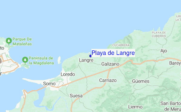 Playa de Langre location map