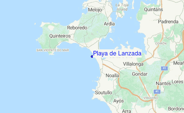 Playa de Lanzada location map