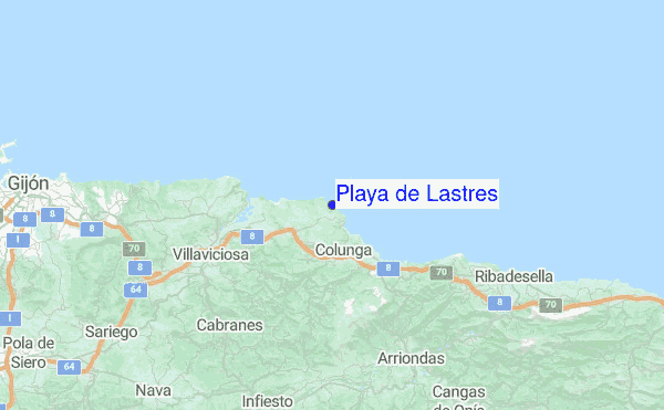 Playa de Lastres Location Map