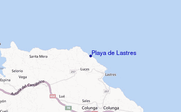 Playa de Lastres location map