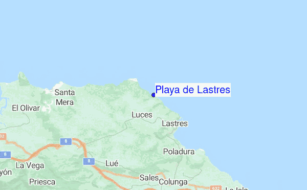 Playa de Lastres location map