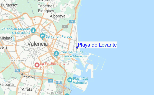 Playa de Levante location map