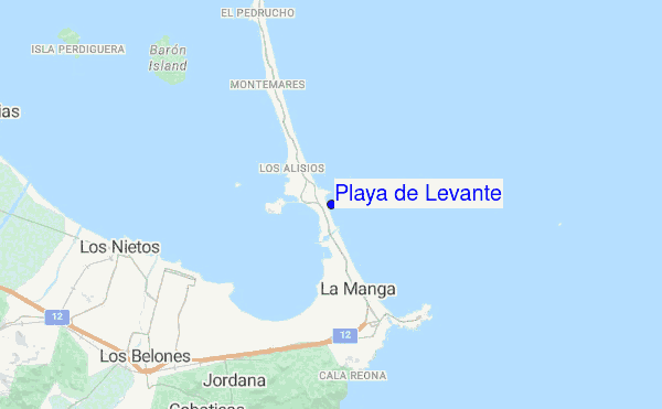 Playa de Levante location map