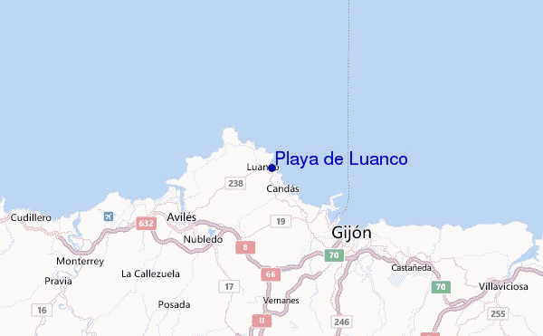 Playa de Luanco Location Map